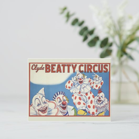 Circus Poster Briefkaart (Staand voorkant)