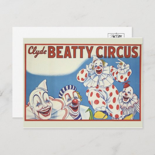 Circus Poster Briefkaart (Voorkant / Achterkant)
