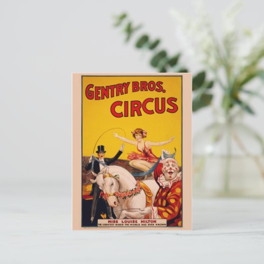 Circus Poster Briefkaart (Staand voorkant)