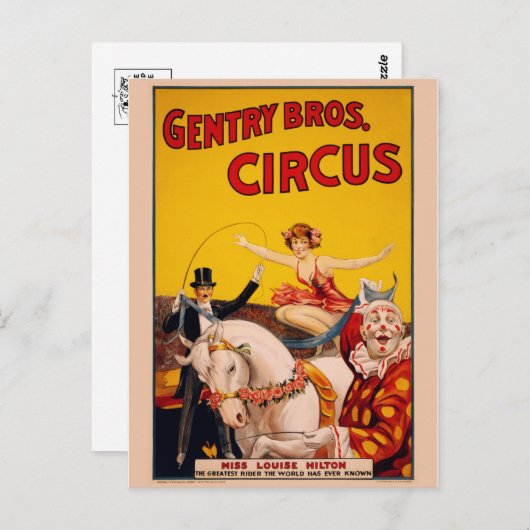 Circus Poster Briefkaart (Voorkant / Achterkant)
