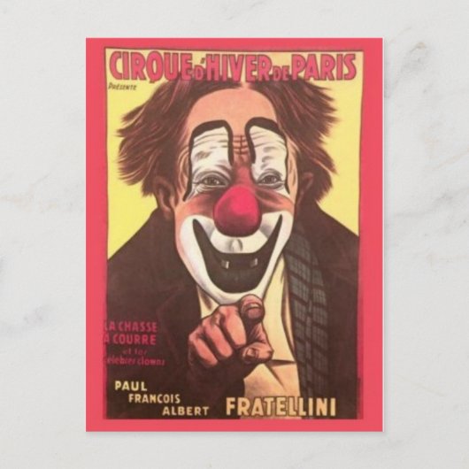 Circus Poster Briefkaart (Voorkant)
