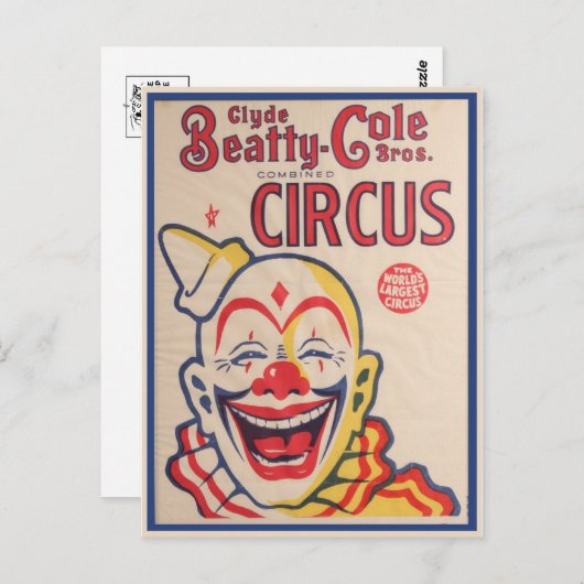 Circus Poster Briefkaart (Voorkant / Achterkant)