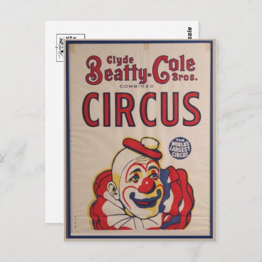 Circus Poster Briefkaart (Voorkant / Achterkant)