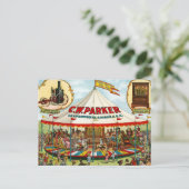  Circus Poster. C.W. Parker. Briefkaart (Staand voorkant)