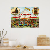 Circus Poster. C.W. Parker. Poster (Keuken)