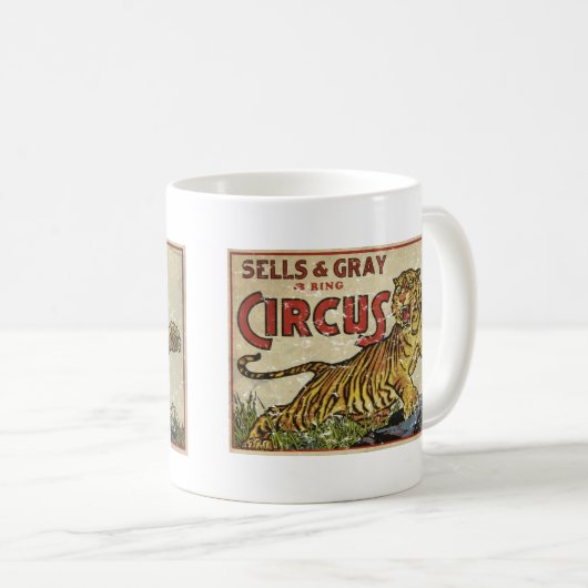 Circus Poster - circa 1930 - in nood Koffiemok (Voorkant rechts)
