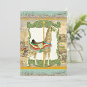  Circus Poster, Giraffe Baby shower Kaart (Staand voorkant)