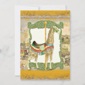 Circus Poster, Giraffe Baby shower Kaart (Voorkant)