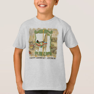  Circus Poster, Giraffe Boy Birthday Party T-shirt