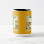  Circus Poster, Giraffe Carrousel Carnaval Tweekleurige Koffiemok (Center)