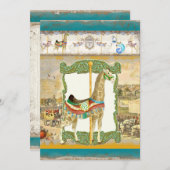  Circus Poster, Giraffe Verjaardagsfeest Kaart (Voorkant / Achterkant)