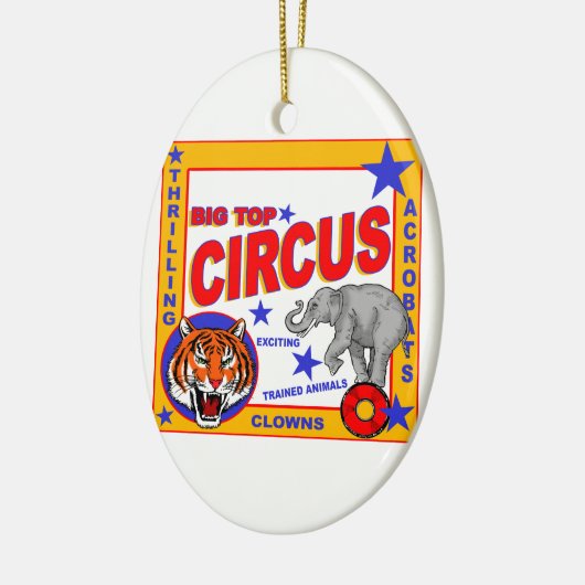 Circus Poster Keramisch Ornament (Links)