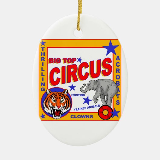 Circus Poster Keramisch Ornament (Voorkant)