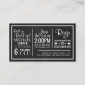 Circus Poster, Kind Birthday Party Ticket Informatiekaartje (Achterkant)