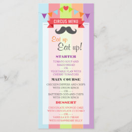 Circus Poster Kinderdagmenu Menu