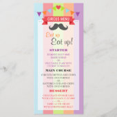  Circus Poster Kinderdagmenu Menu (Voorkant)