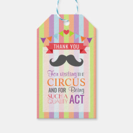 Circus Poster Kindergeboortedag Cadeaulabel