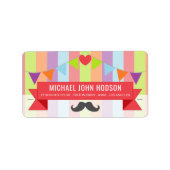  Circus Poster Kindergeboortedag Etiket (Voorkant)