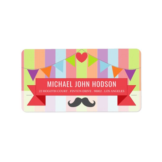  Circus Poster Kindergeboortedag Etiket (Voorkant)