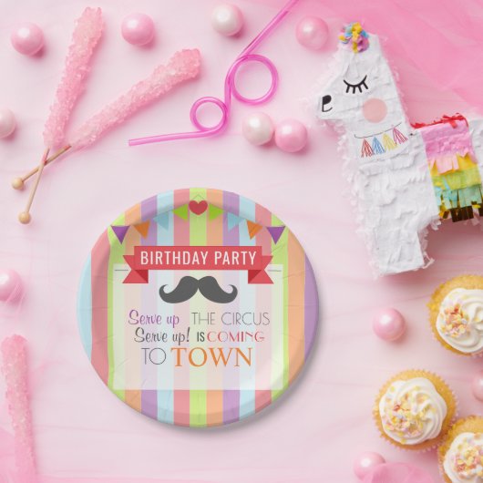  Circus Poster Kindergeboortedag Papieren Bordje (Feest)