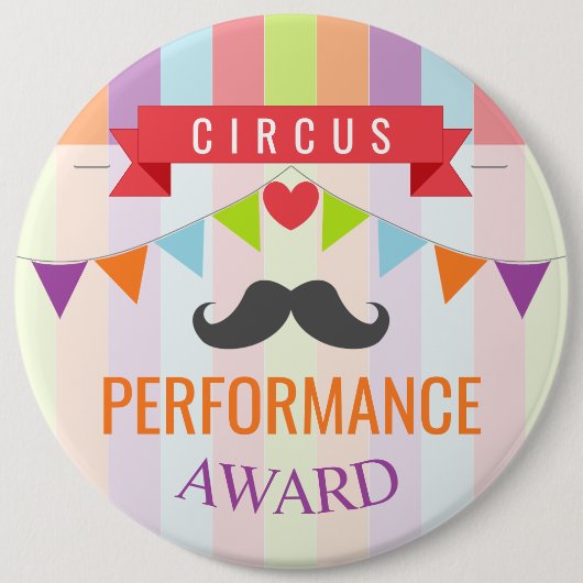  Circus Poster Kindergeboortedag Ronde Button 6,0 Cm (Voorkant)
