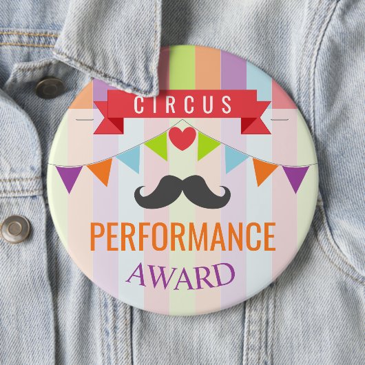  Circus Poster Kindergeboortedag Ronde Button 6,0 Cm (In situ)