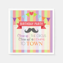 Circus Poster Kindergeboortedag Servetten