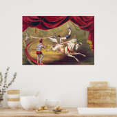 Circus poster met acrobaat die op paard presteert (Keuken)
