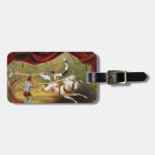 Circus Poster met Acrobat op paard. Bagagelabel (Voorkant horizontaal)