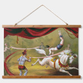 Circus Poster met Acrobat op paard. Hangend Wandkleed (Voorkant)