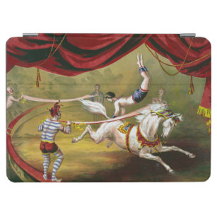 Circus Poster met Acrobat op paard. iPad Air Cover
