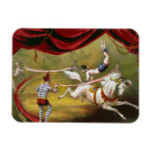 Circus Poster met Acrobat op paard. Magneet (Horizontaal)