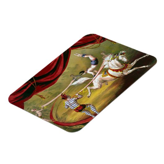 Circus Poster met Acrobat op paard. Magneet (Linkerzijde)