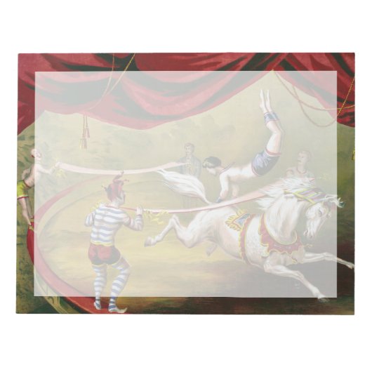 Circus Poster met Acrobat op paard. Notitieblok (Voorkant)