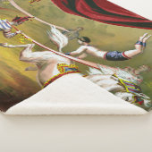 Circus Poster met Acrobat op paard. Sherpa Deken (3/4)