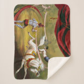 Circus Poster met Acrobat op paard. Sherpa Deken (Voorkant)