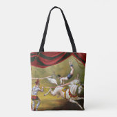 Circus Poster met Acrobat op paard. Tote Bag (Achterkant)
