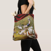 Circus Poster met Acrobat op paard. Tote Bag (Dichtbij)