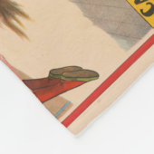 Circus Poster met acrobatische acts, circa 1899. Fleece Deken (Hoek)