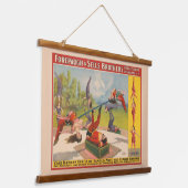 Circus Poster met acrobatische acts, circa 1899. Hangend Wandkleed (Gebogen)
