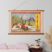 Circus Poster met acrobatische acts, circa 1899. Hangend Wandkleed (Slaapkamer)