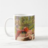 Circus Poster met acrobatische acts, circa 1899. Koffiemok (Links)