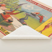 Circus Poster met acrobatische acts, circa 1899. Sherpa Deken (3/4)