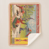 Circus Poster met acrobatische acts, circa 1899. Sherpa Deken (Voorkant)