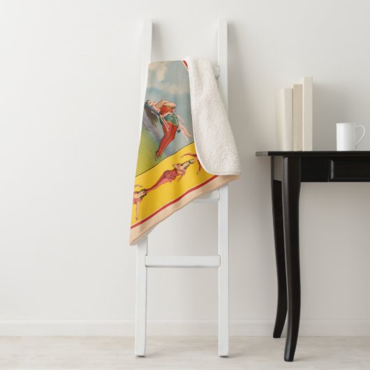 Circus Poster met acrobatische acts, circa 1899. Sherpa Deken (In situ)