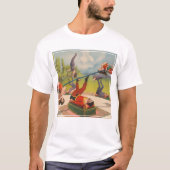 Circus Poster met acrobatische acts, circa 1899. T-shirt (Voorkant)