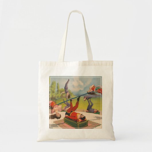 Circus Poster met acrobatische acts, circa 1899. Tote Bag (Voorkant)