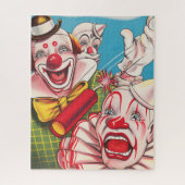 Circus Poster met clown gezichten en vuur cracker Legpuzzel (Verticaal)