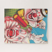 Circus Poster met clown gezichten en vuur cracker Legpuzzel (Horizontaal)