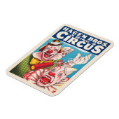 Circus Poster met clown gezichten en vuur cracker Magneet (Linkerzijde)